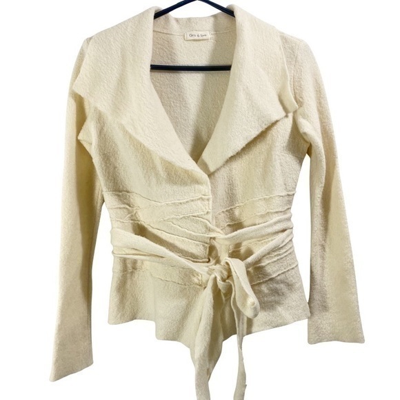 GRO À LIVE Wool blazer/Jacket Size 38 or 6 Color Cream - Picture 1 of 15